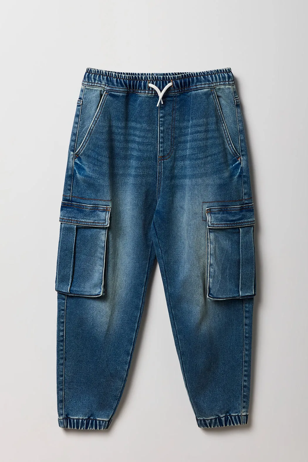 Jogger cargo en denim pour garçon
