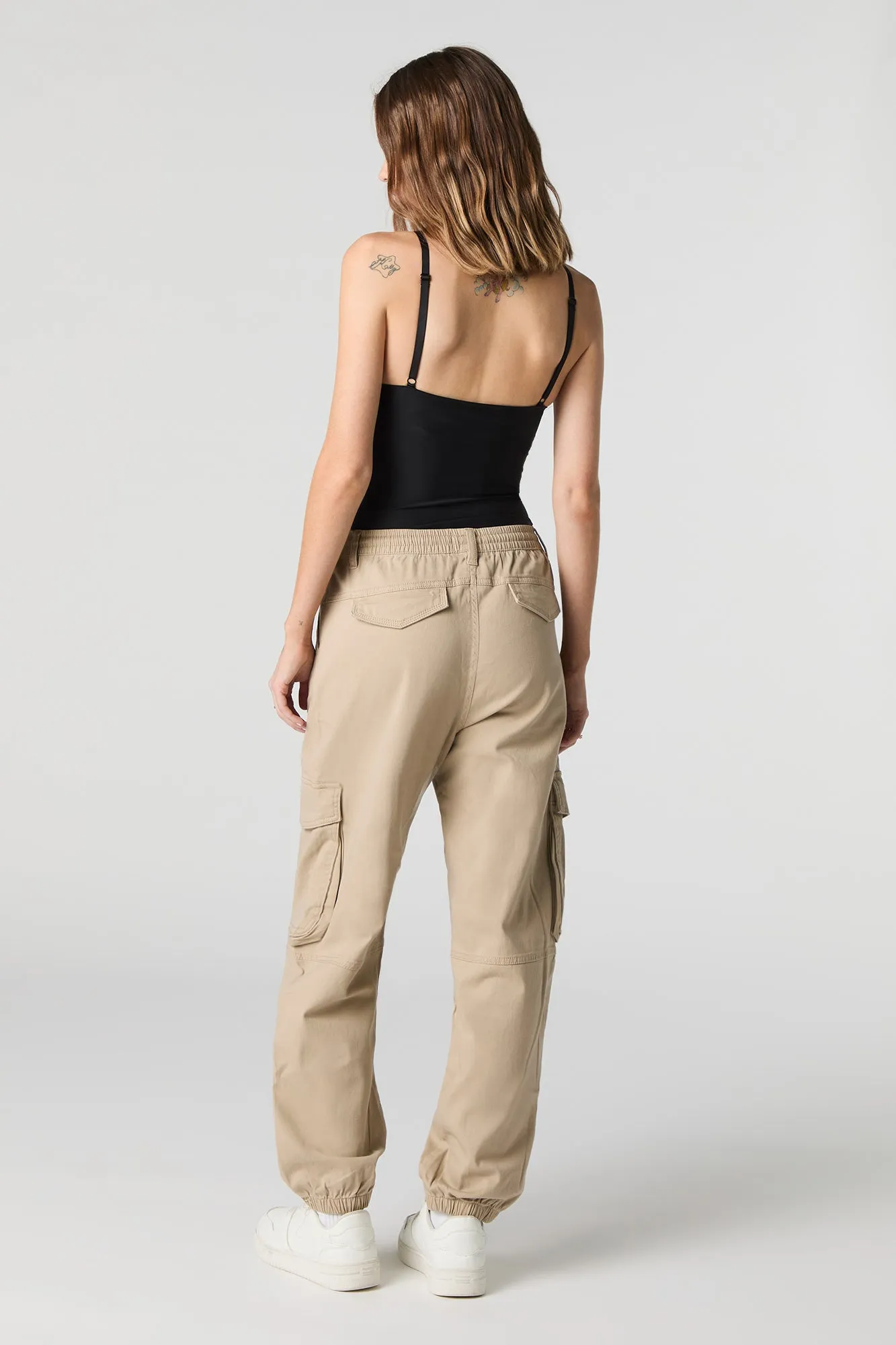 Jogger cargo à taille coulissante