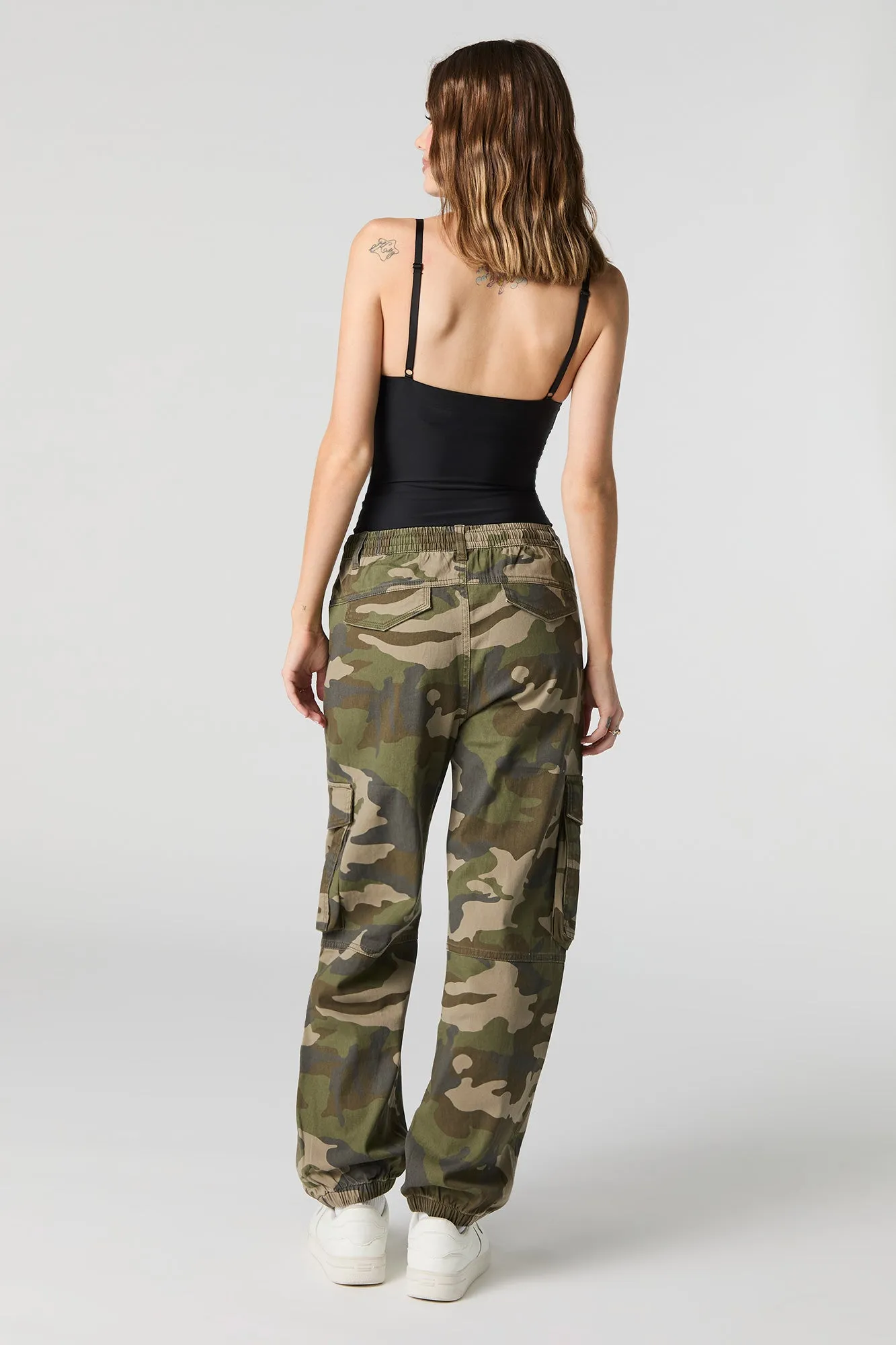 Jogger cargo à taille coulissante