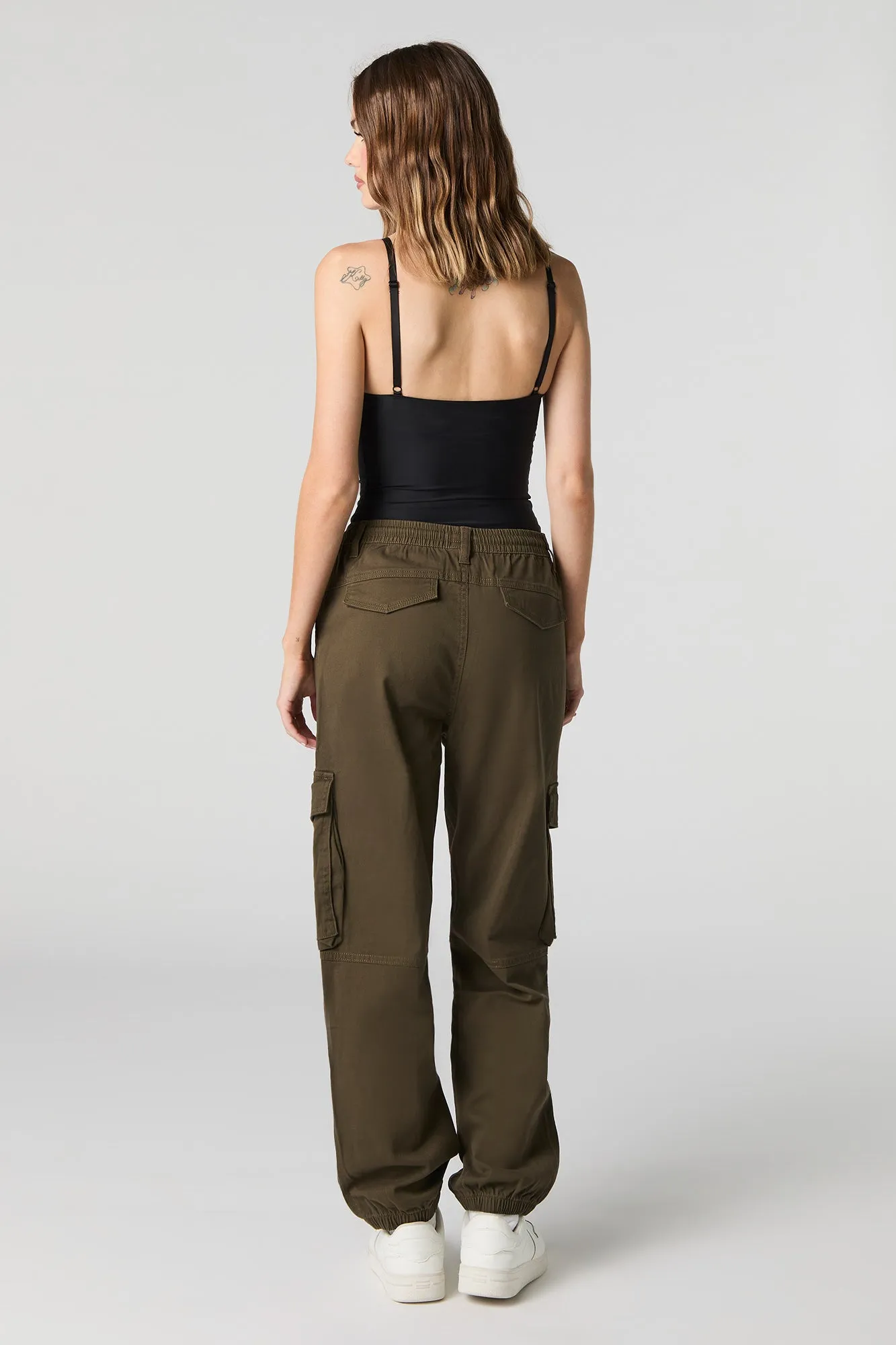 Jogger cargo à taille coulissante