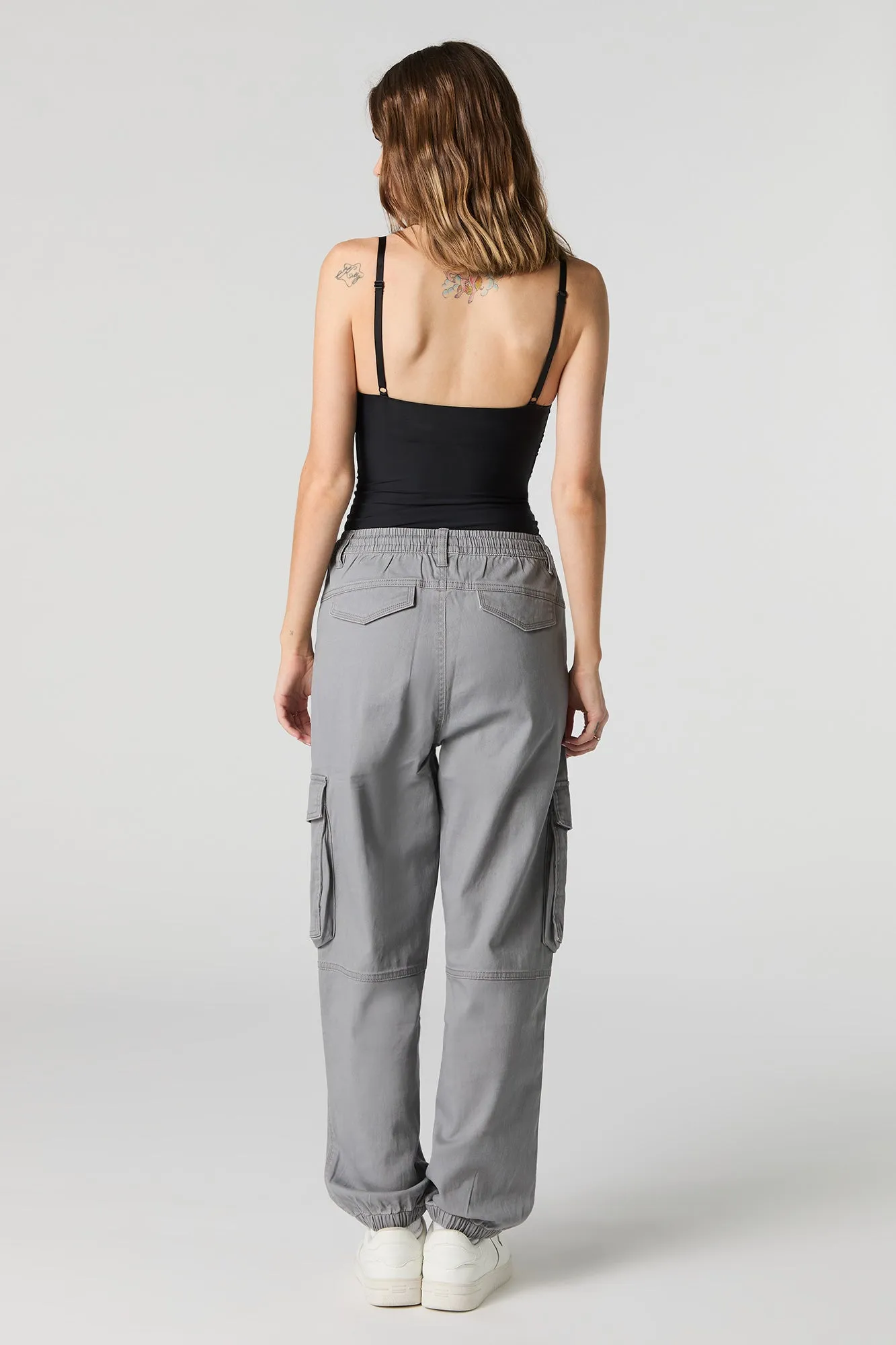 Jogger cargo à taille coulissante