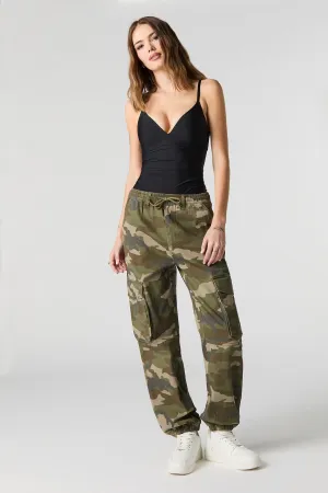 Jogger cargo à taille coulissante