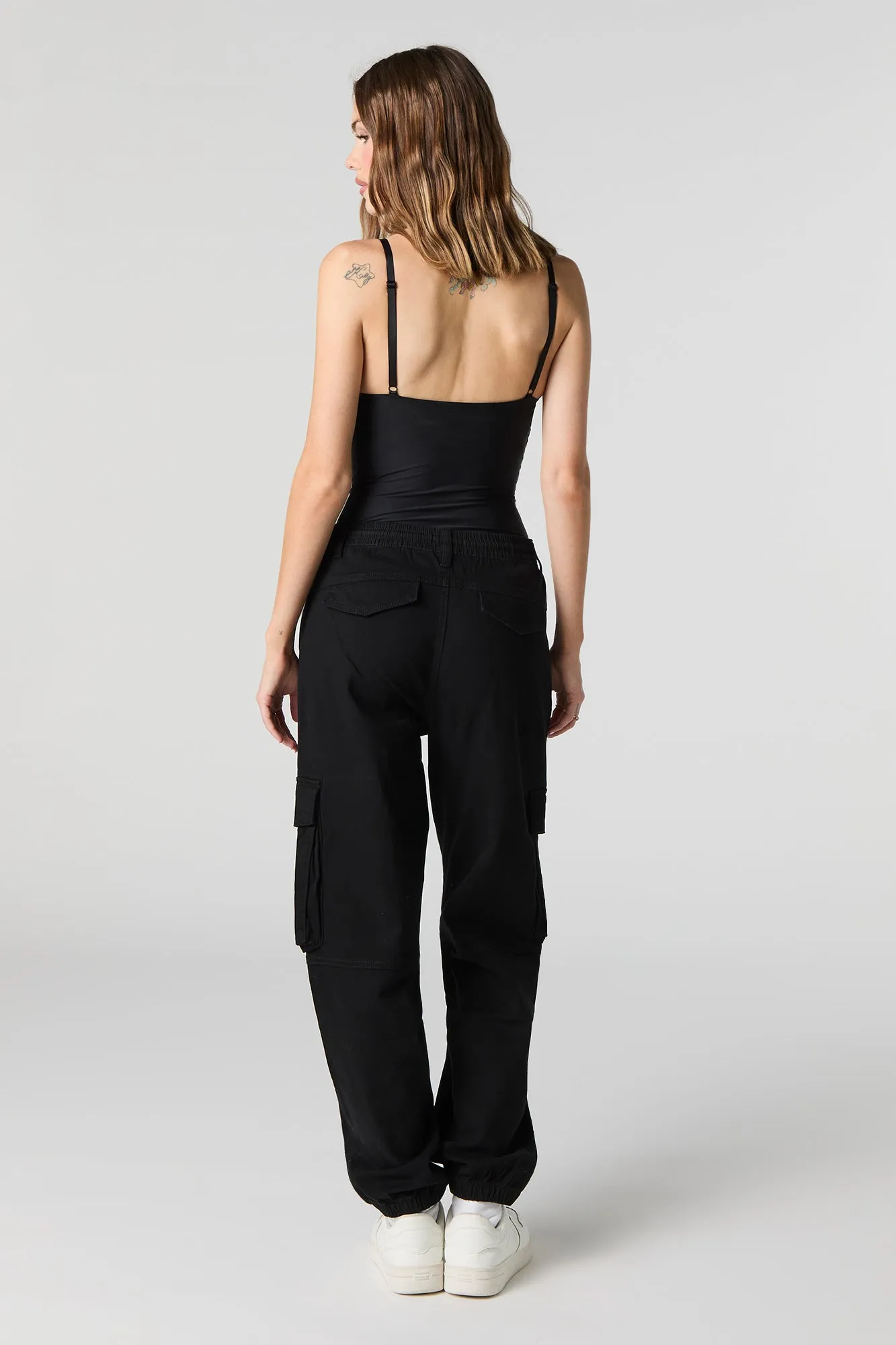 Jogger cargo à taille coulissante