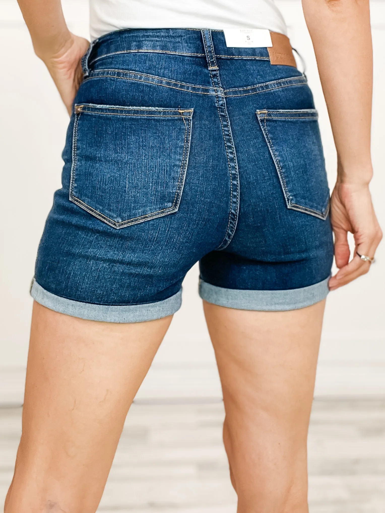 Judy Blue VERA High Waist Tummy Control Cool Denim Shorts