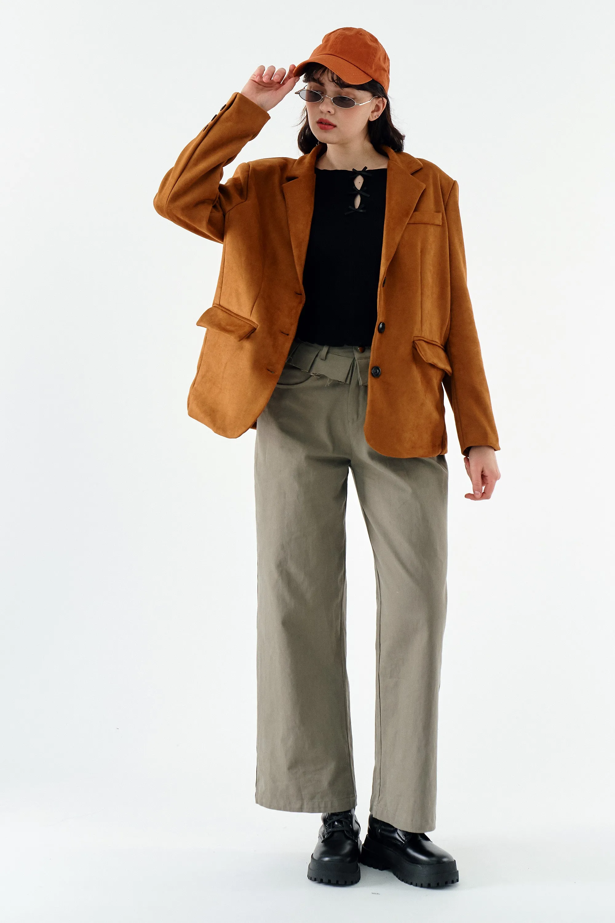 Layla Oversized Jeans w/Pleats