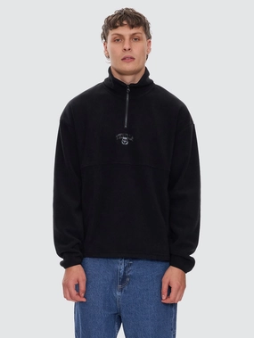 Legacy Wreath Quarter Zip Polar Fleece - Black
