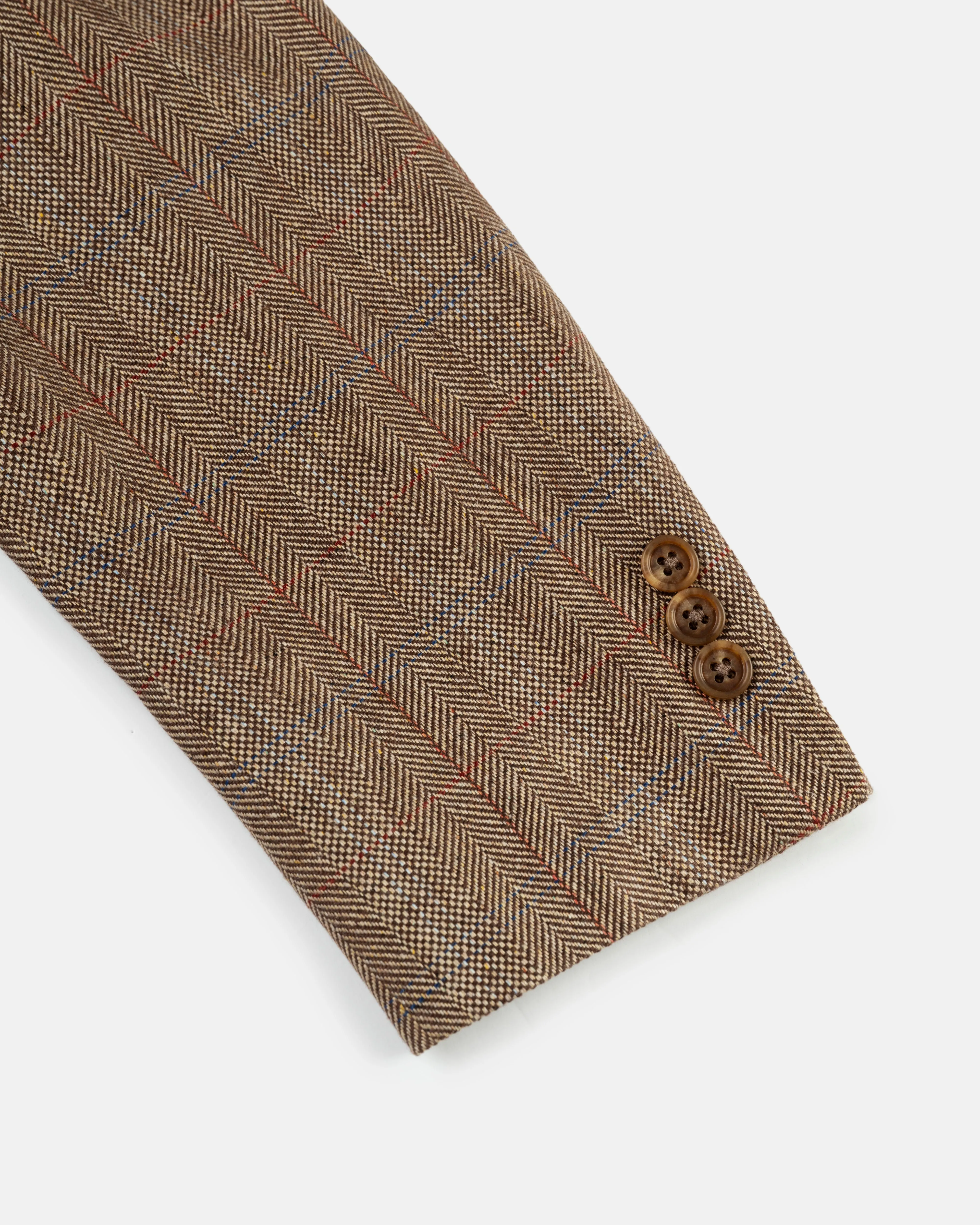 LIGHT BROWN BARLEYBONE WINDOWPANED SPORT COAT