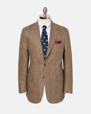 LIGHT BROWN BARLEYBONE WINDOWPANED SPORT COAT
