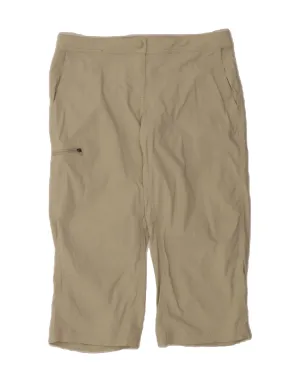 L.L.BEAN Womens Straight Capri Cargo Trousers US 10 Large W32 L20 Beige