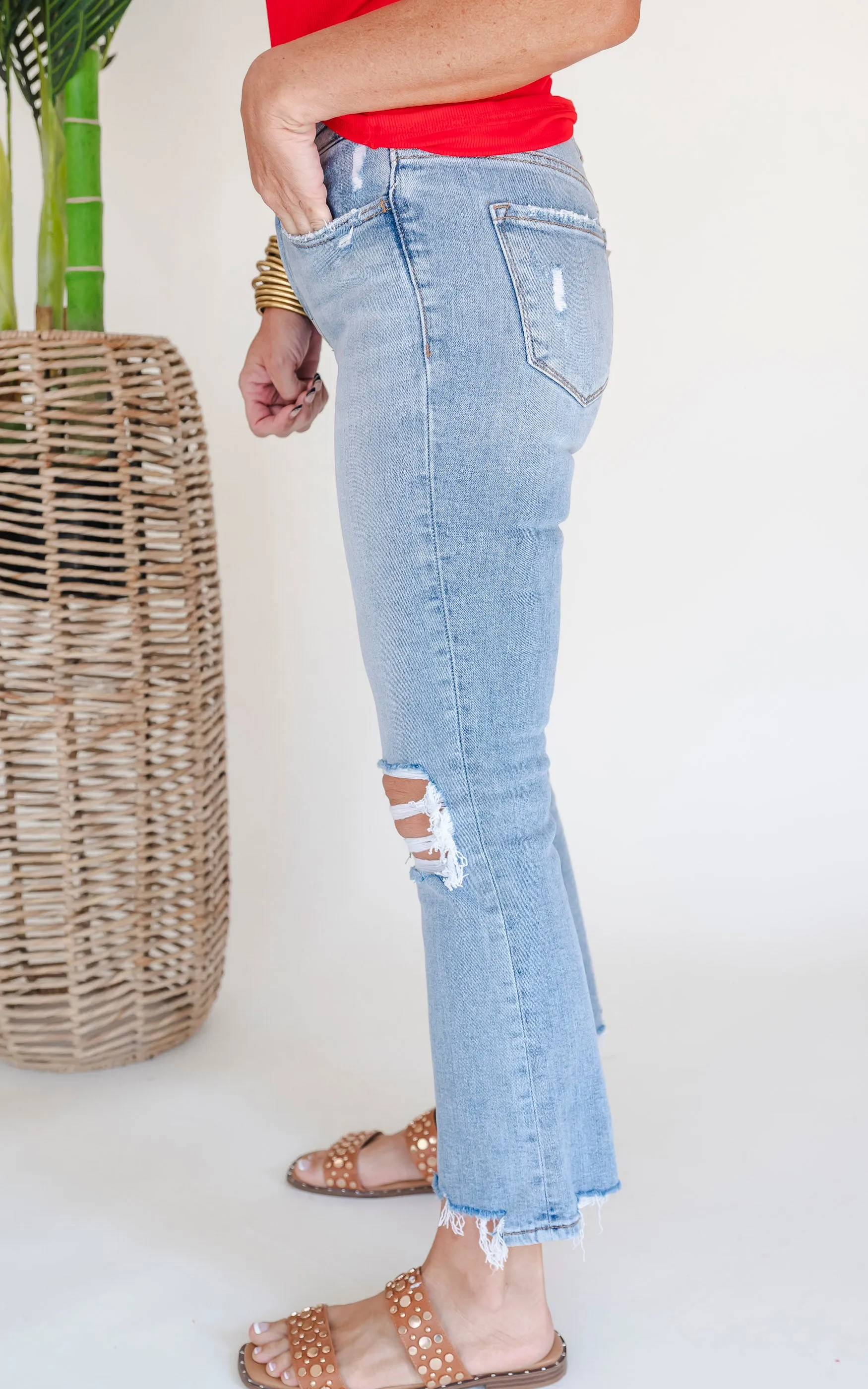 LOVERVET | Miracles High Rise Kick Flare Denim Jeans - Final Sale**