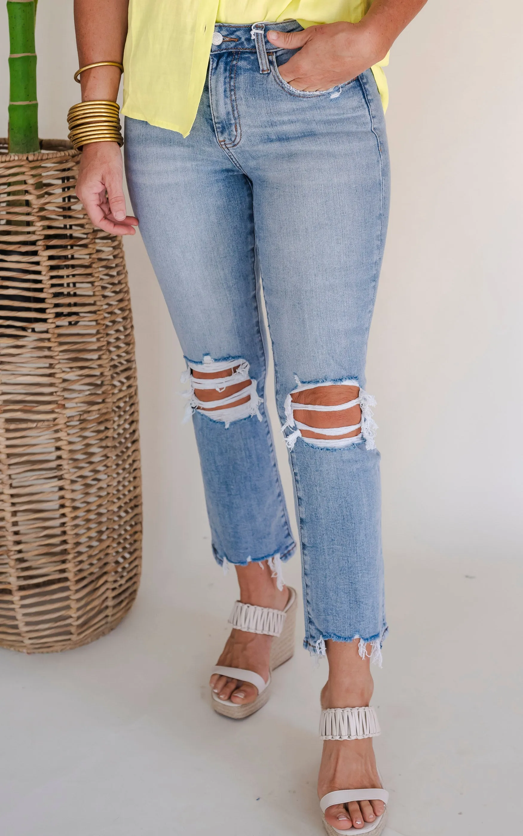 LOVERVET | Miracles High Rise Kick Flare Denim Jeans - Final Sale**