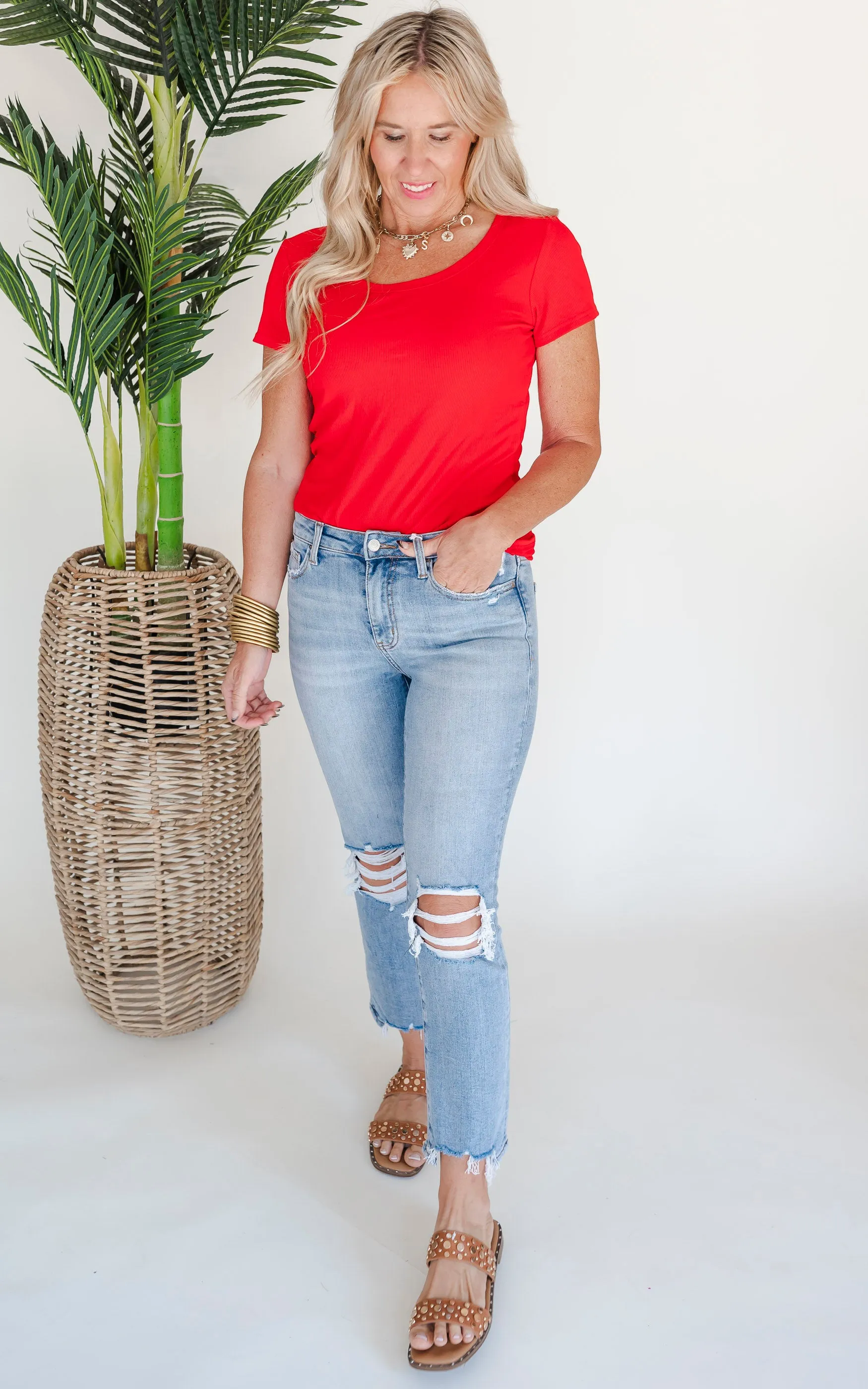 LOVERVET | Miracles High Rise Kick Flare Denim Jeans - Final Sale**