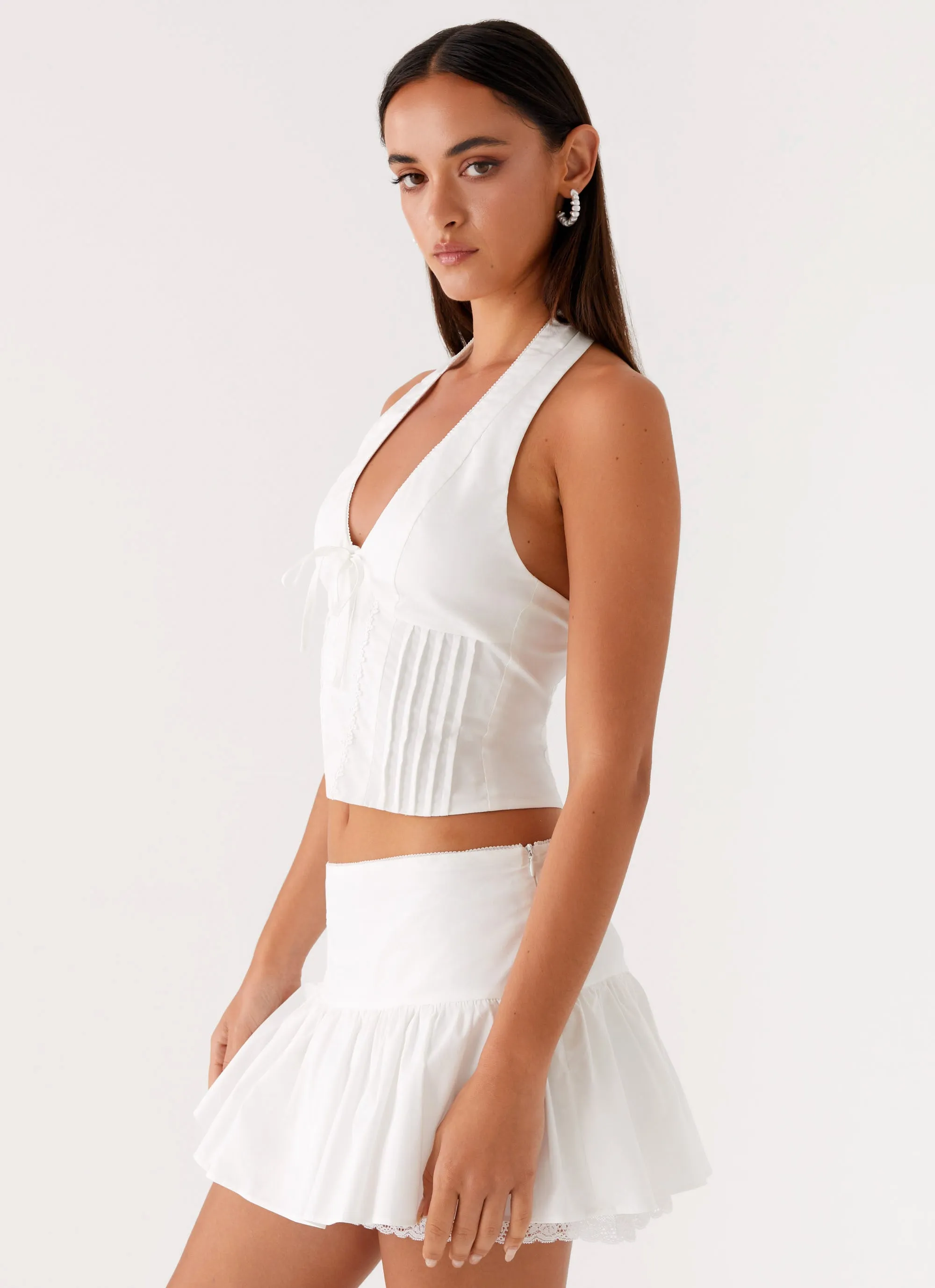 Mavis Mini Skirt - White