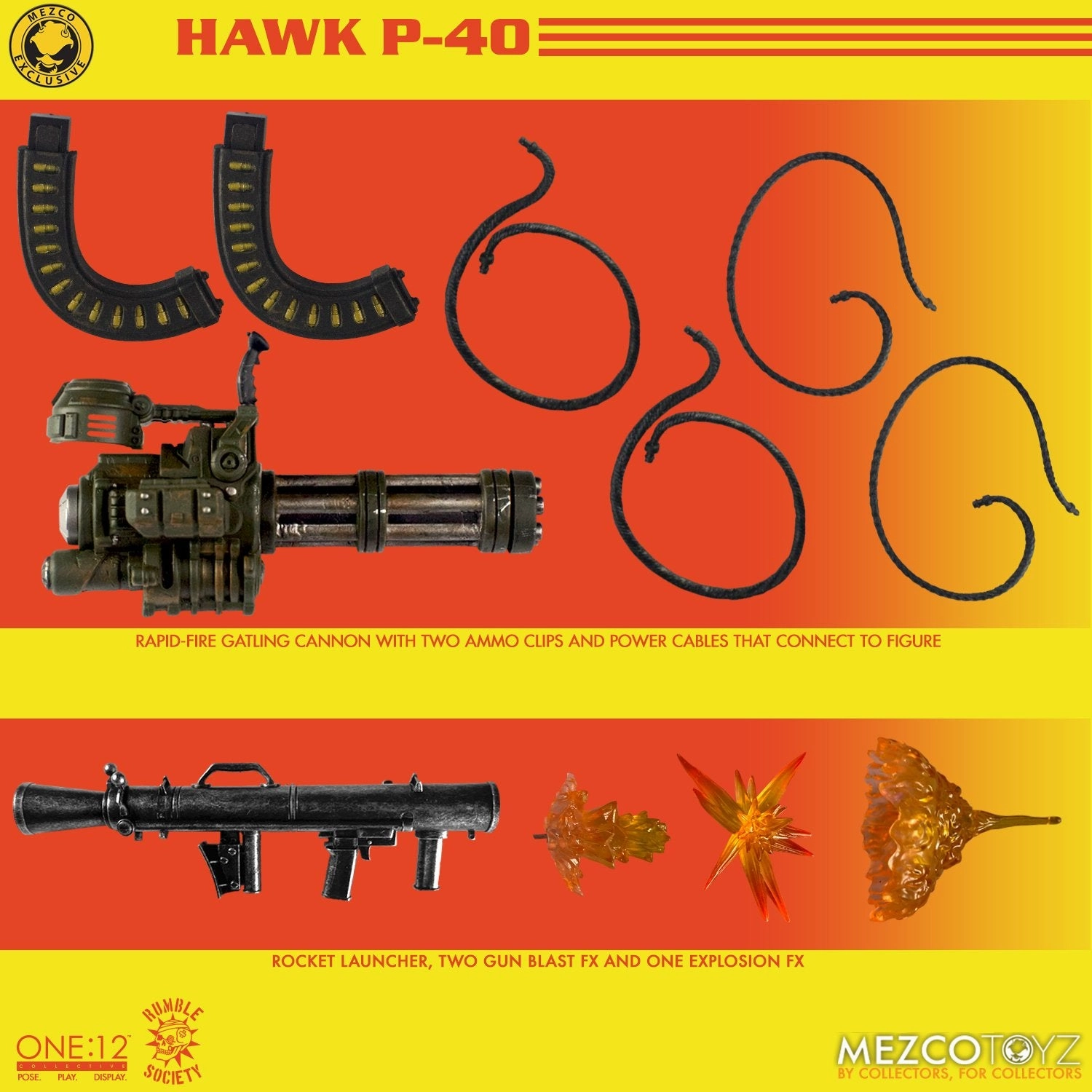Mezco Toyz ONE:12 Rumble Society Hawk P-40 Action Figure Exclusive
