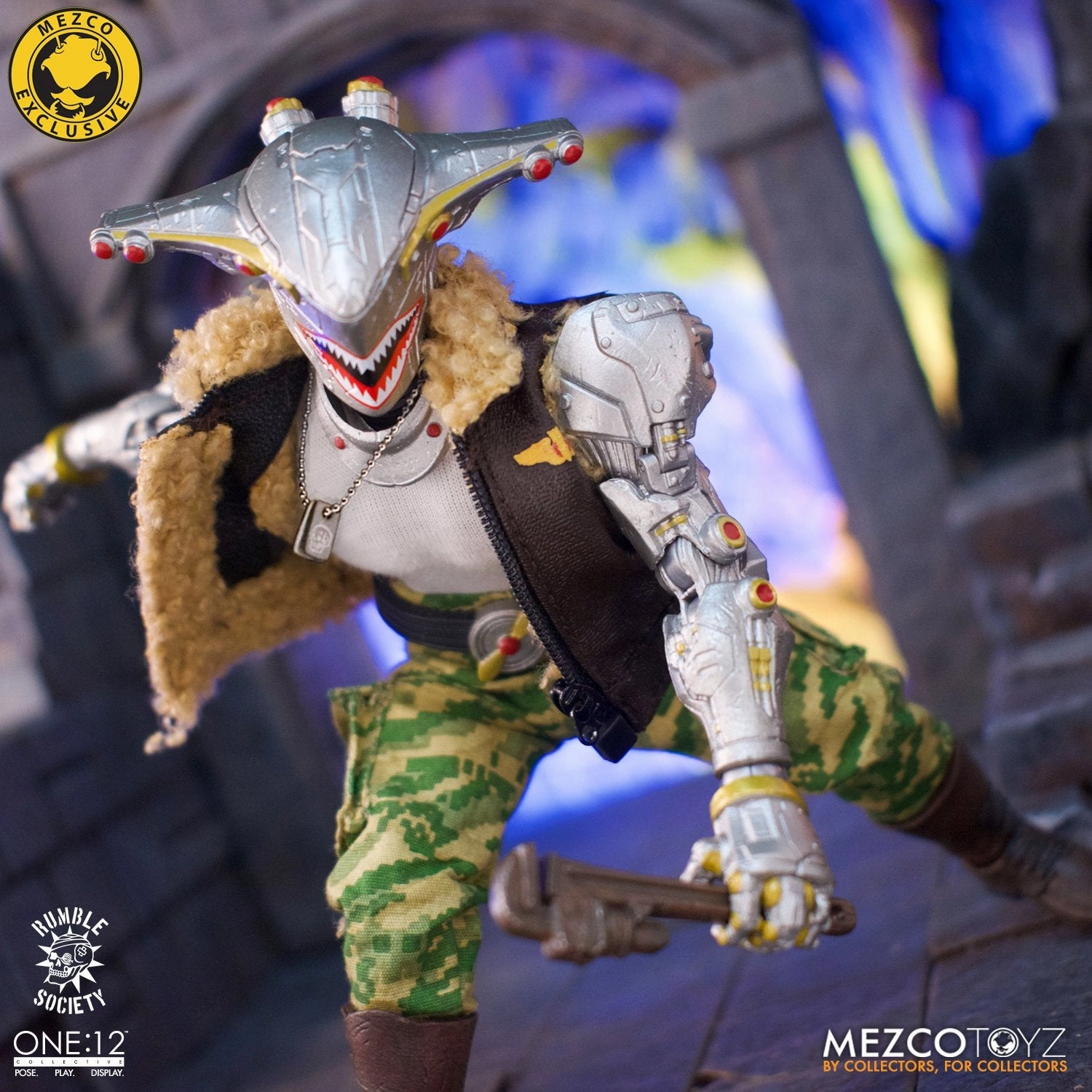 Mezco Toyz ONE:12 Rumble Society Hawk P-40 Action Figure Exclusive
