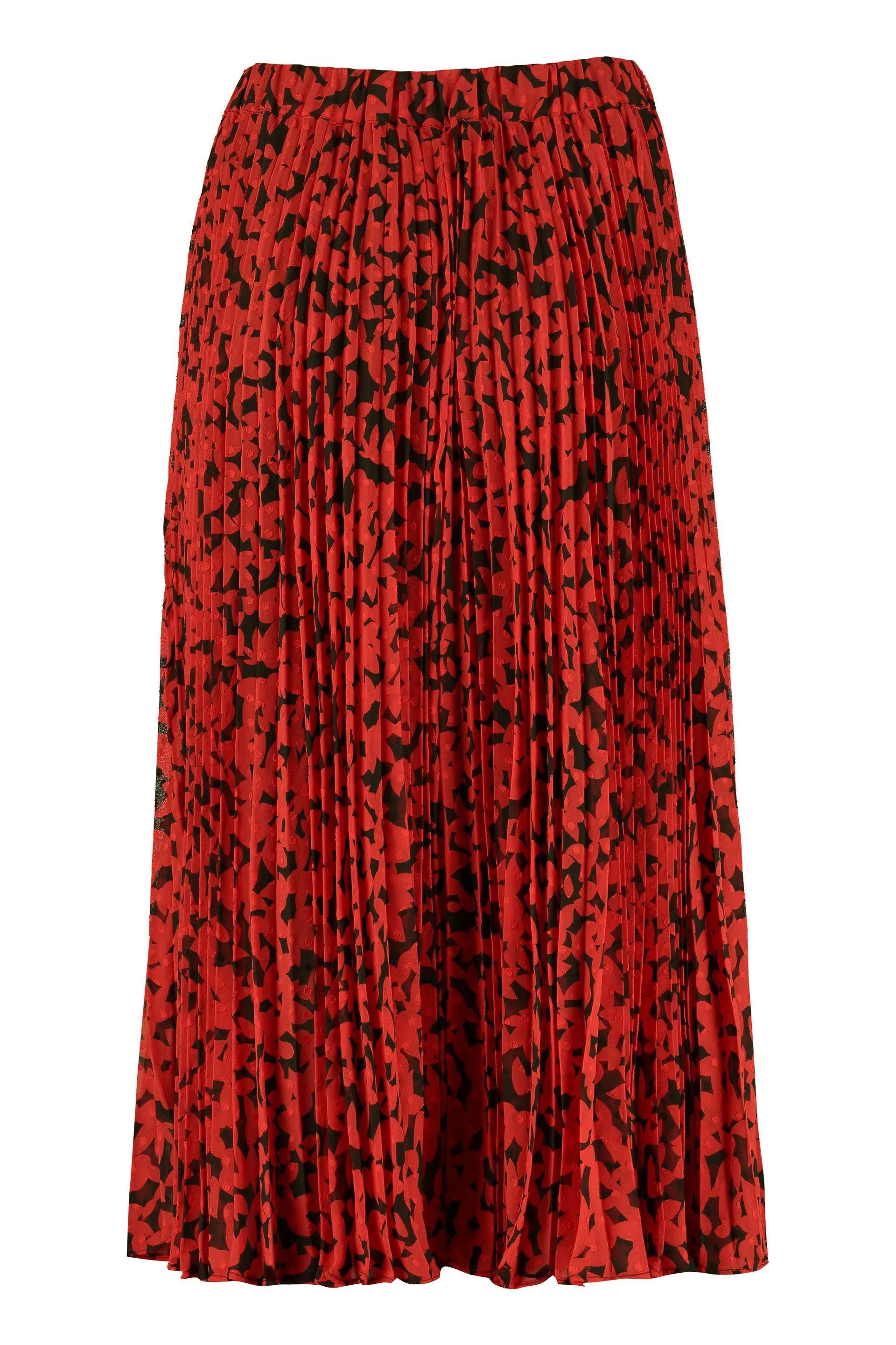 Michael Michael Kors Pleated Floral Midi Skirt