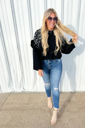 Mid-Rise Cropped Skinny Denim Jeans | MICA - Final Sale