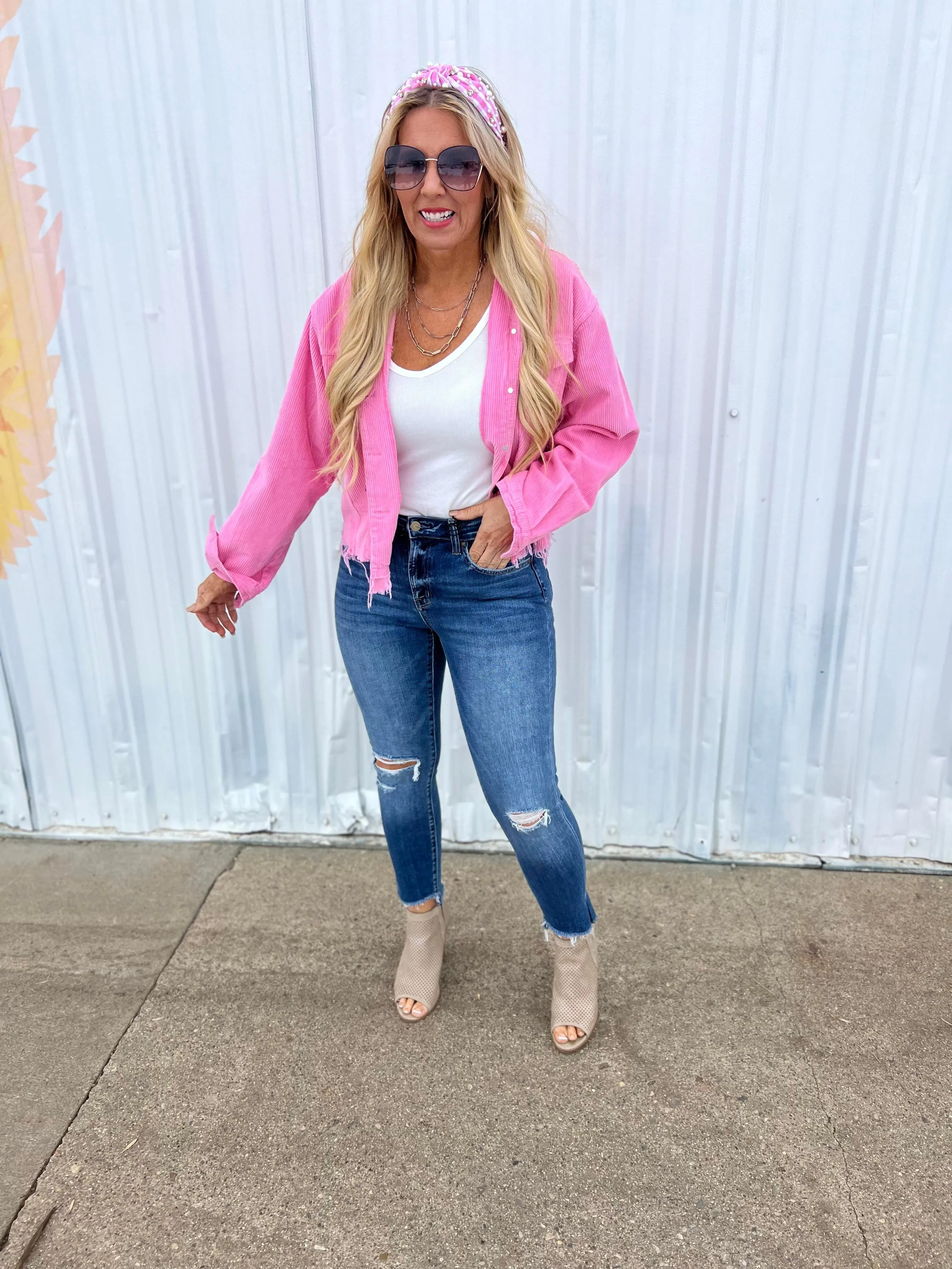 Mid-Rise Cropped Skinny Denim Jeans | MICA - Final Sale