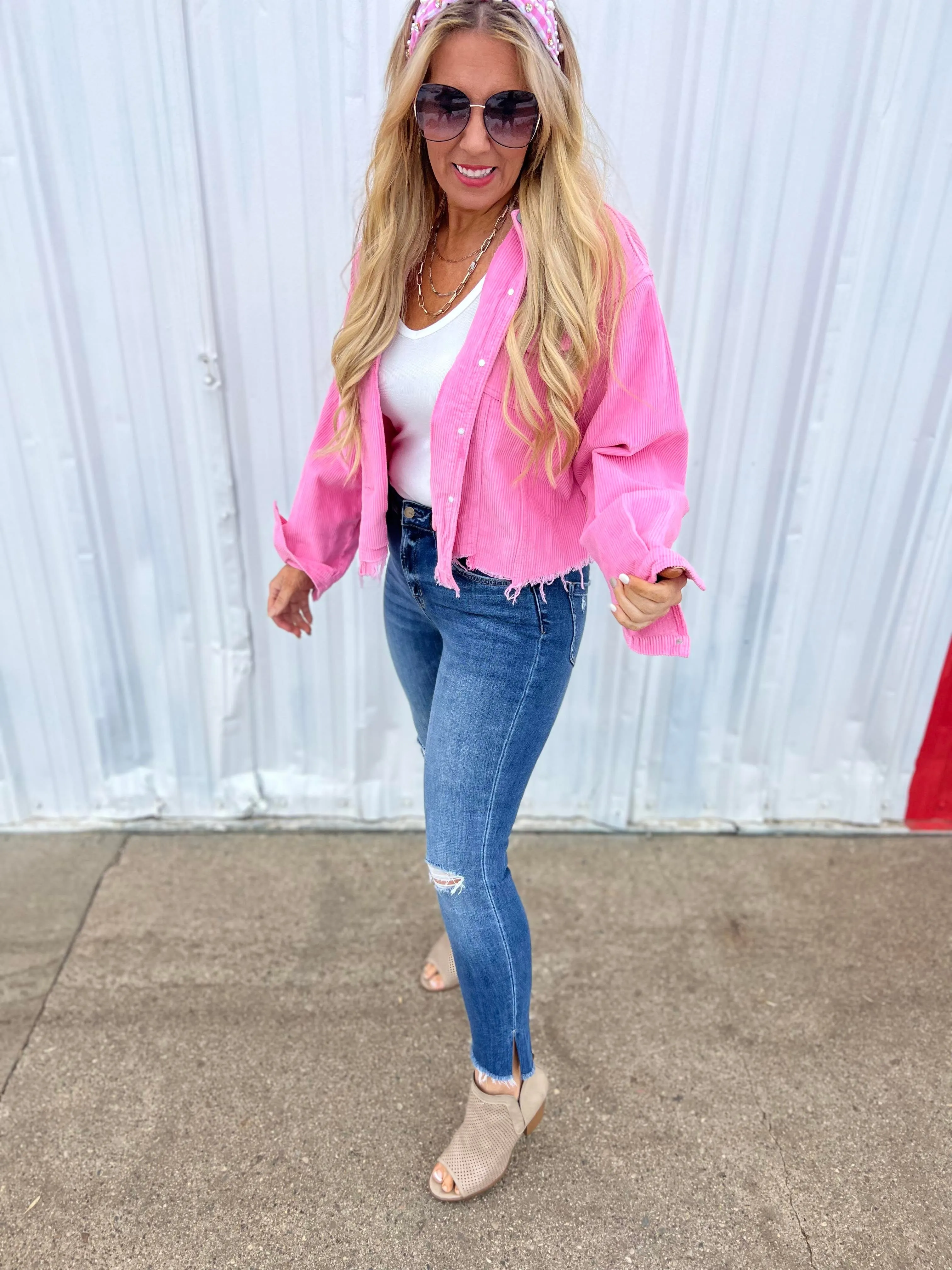 Mid-Rise Cropped Skinny Denim Jeans | MICA - Final Sale