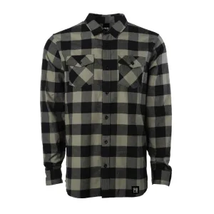 Midweight Freightline Flannel, Olive & Black