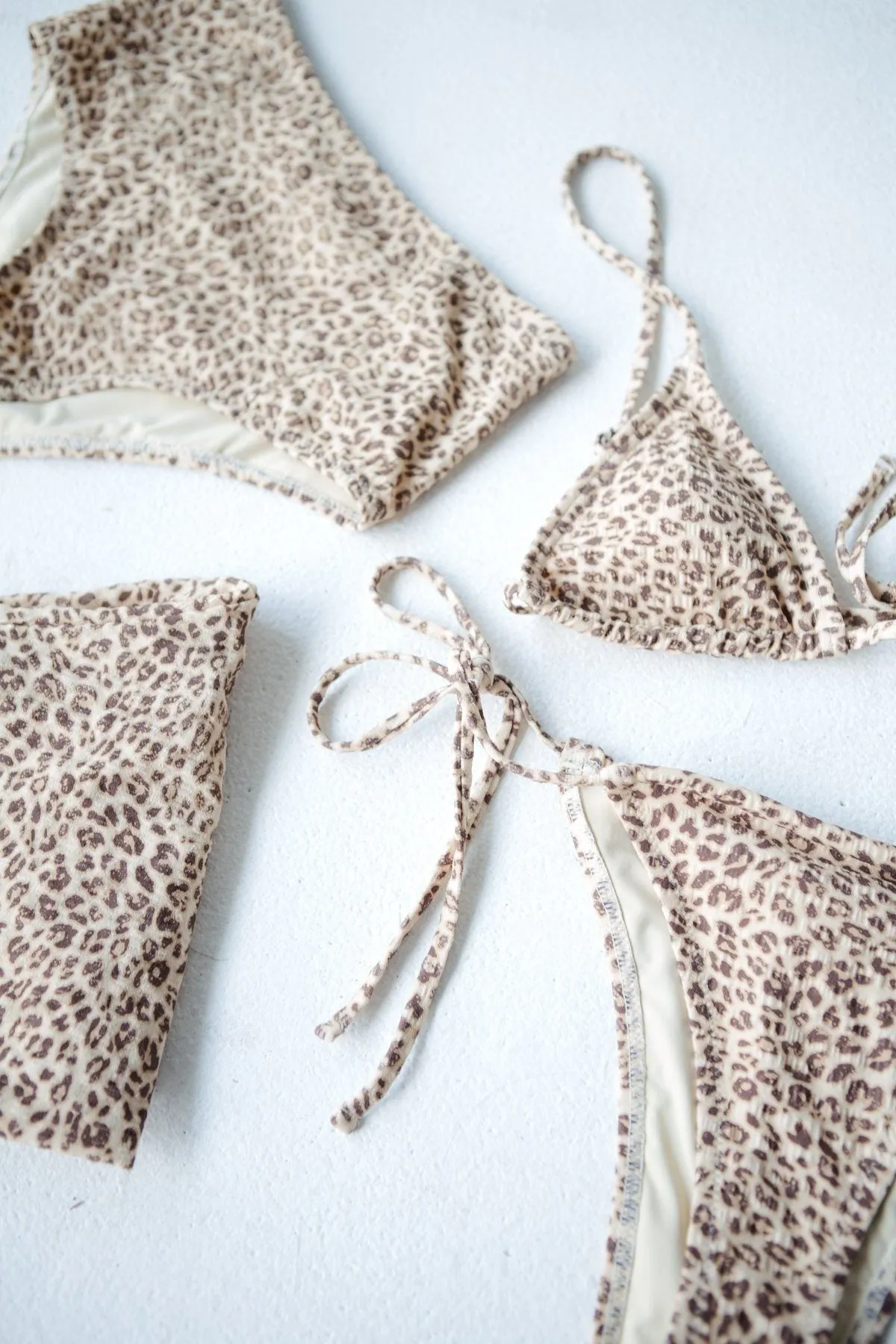 Mild Animal High Waisted Bikini Bottom - Desert Gold