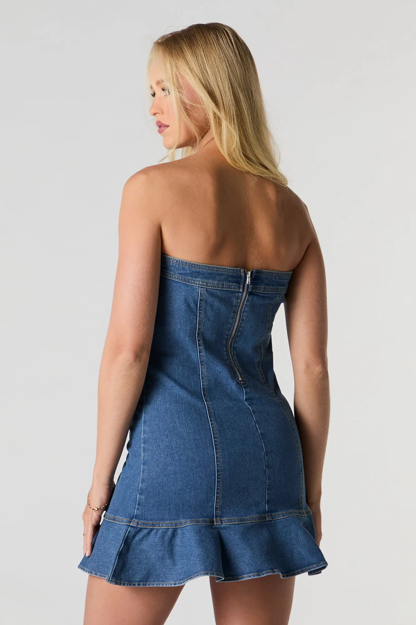 Minirobe tube en denim