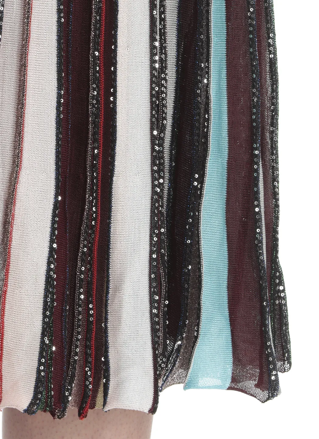 Missoni Sequin-Embellished Elasticated Waistband Pleated Midi Skirt