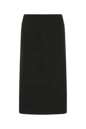 Miu Miu Low-Rise Straight Hem Midi Skirt