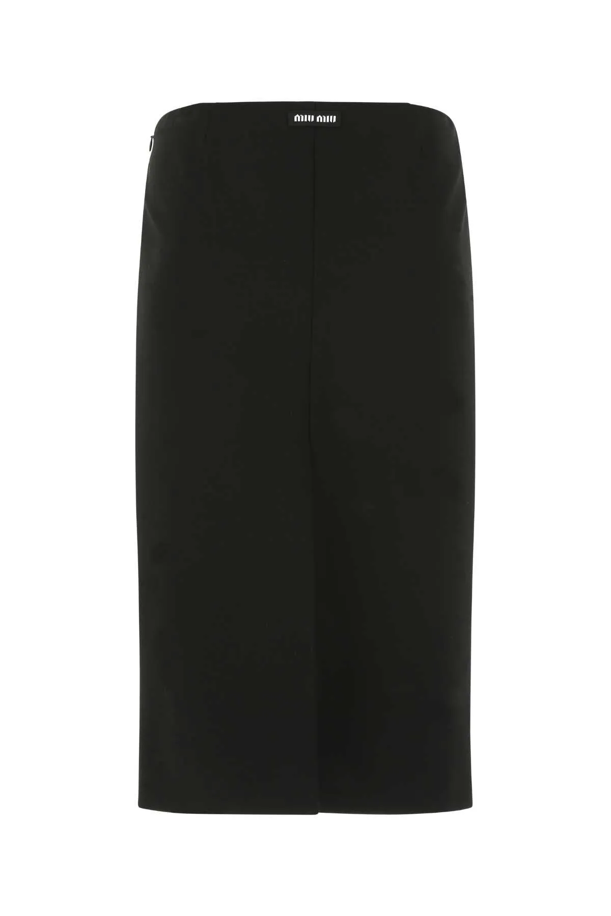 Miu Miu Low-Rise Straight Hem Midi Skirt