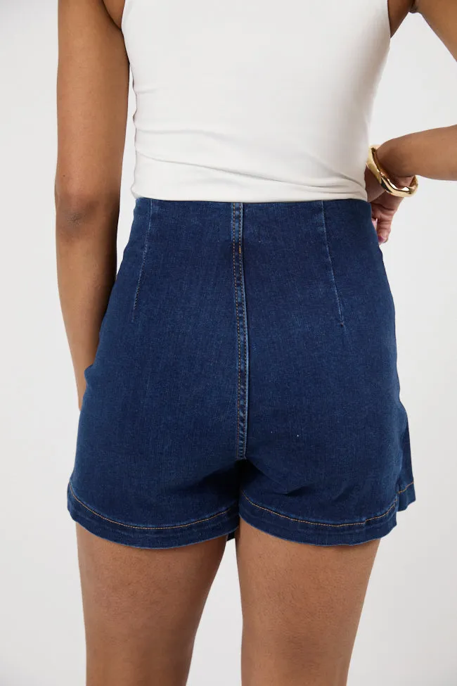 My Favorite Dark Wash Denim Skort