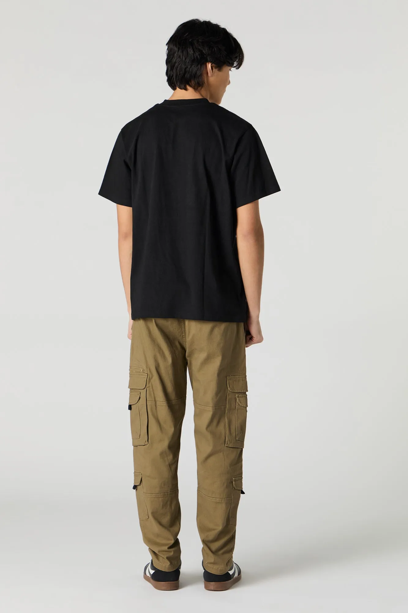 Pantalon cargo avec poches multiples et taille coulissante