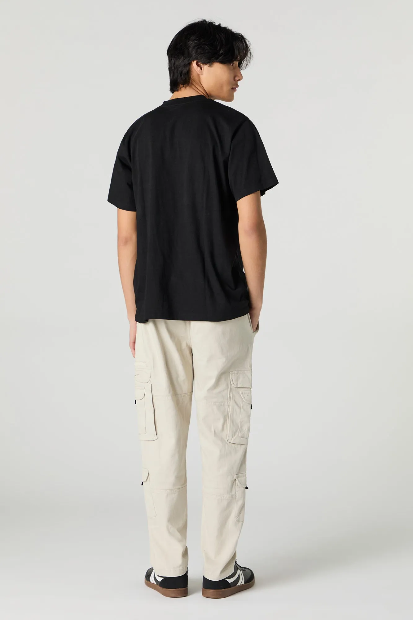 Pantalon cargo avec poches multiples et taille coulissante