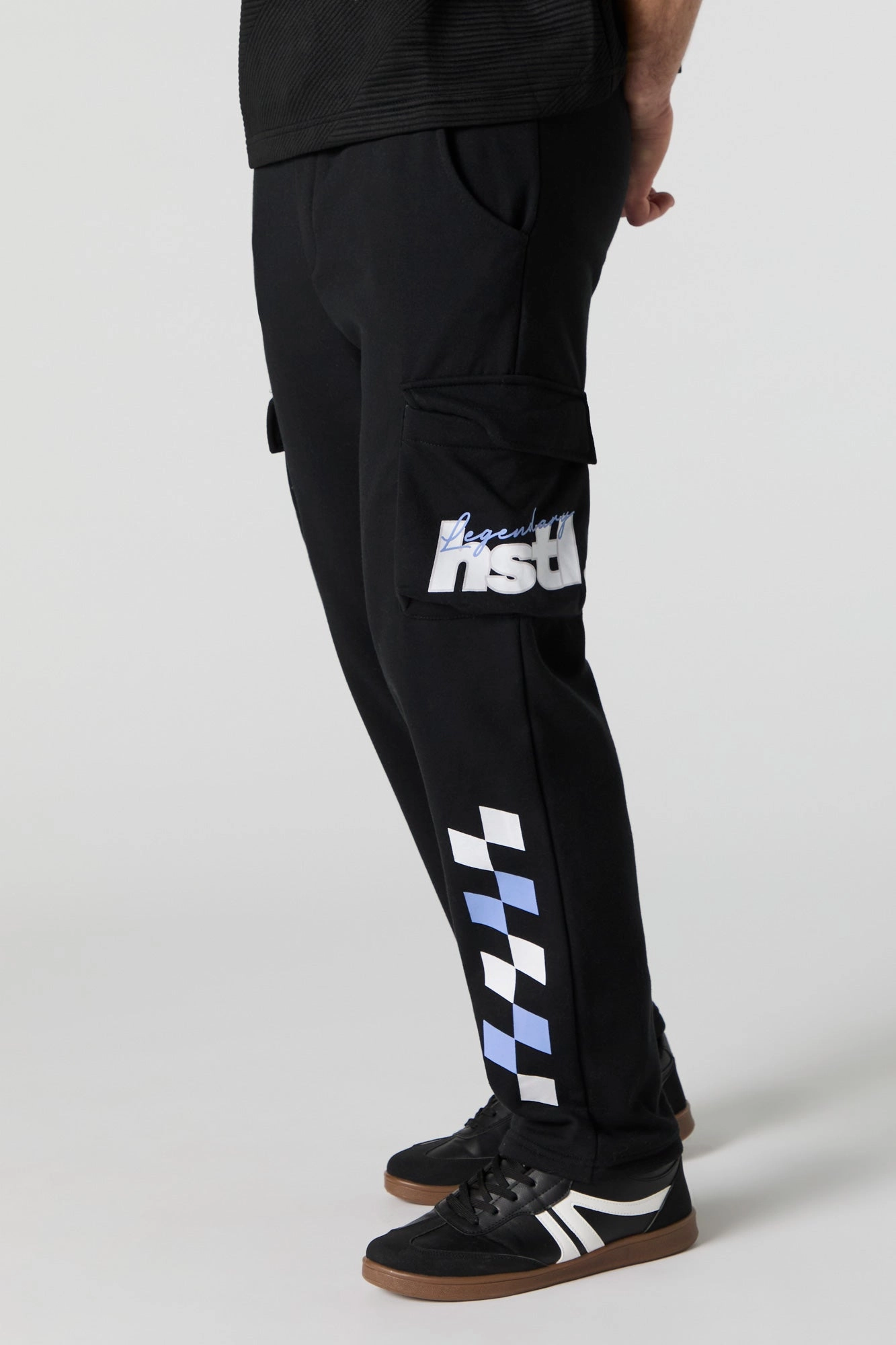 Pantalon cargo en molleton à imprimé Racing