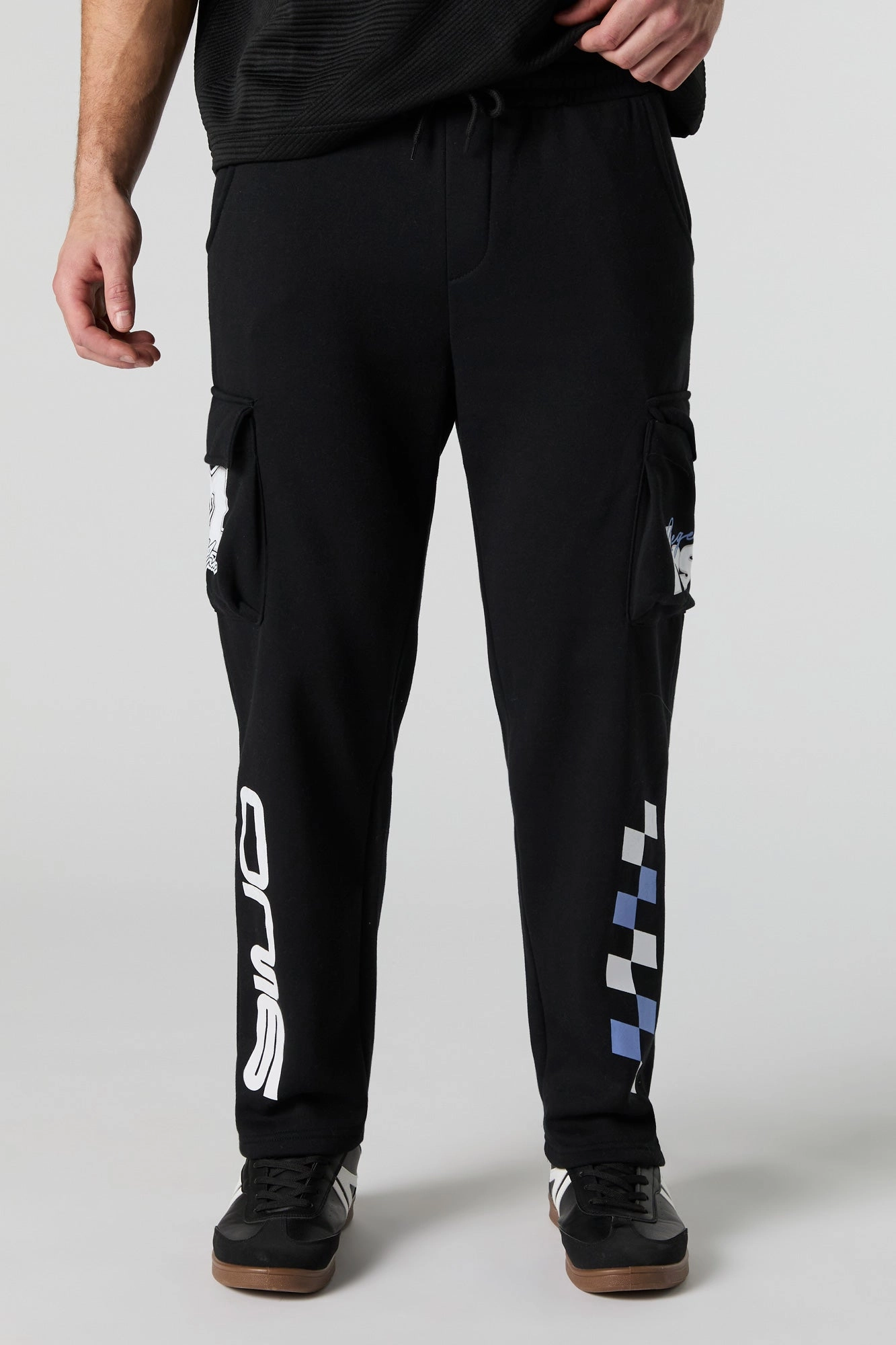 Pantalon cargo en molleton à imprimé Racing