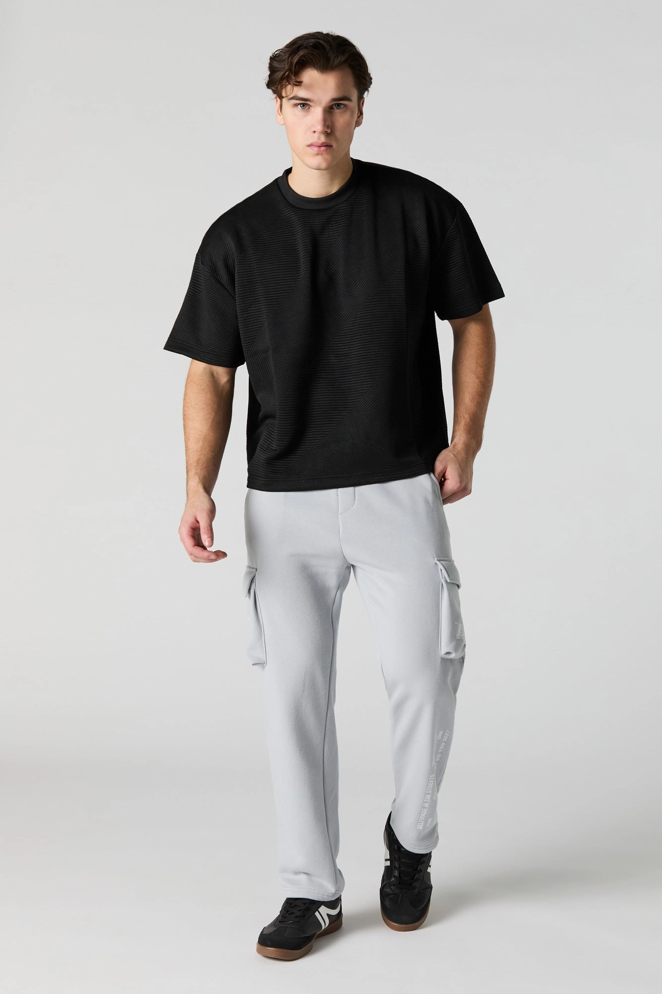 Pantalon cargo en molleton à imprimé Racing