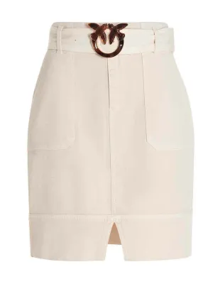 Pinko Love Bird Buckle Mini Skirt
