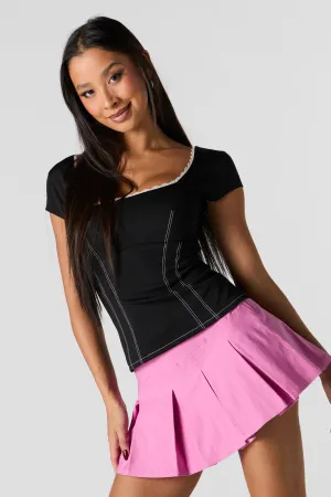 Pleated Mini Skort