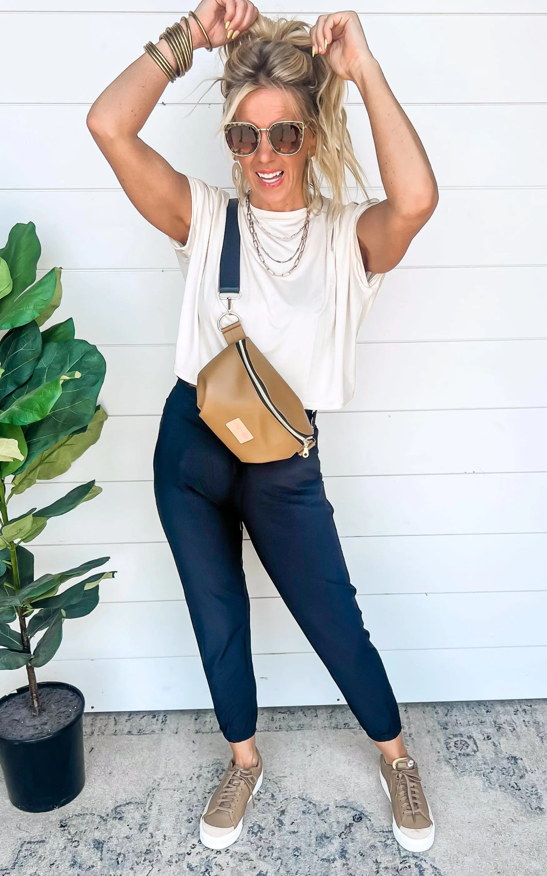 Pleated Shoulder Open Back Short Sleeve Top | MONO B* | FINAL SALE
