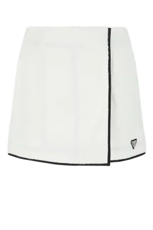 Prada Logo Plaque Mini Skirt