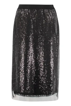 Prada Sequin Embellished Midi Skirt