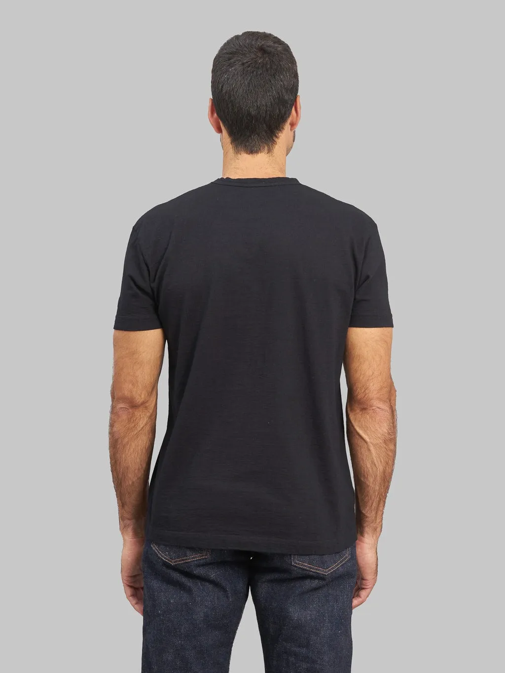 Pure Blue Japan SS5011-BK Black Indigo Dyed Crewneck T-Shirt
