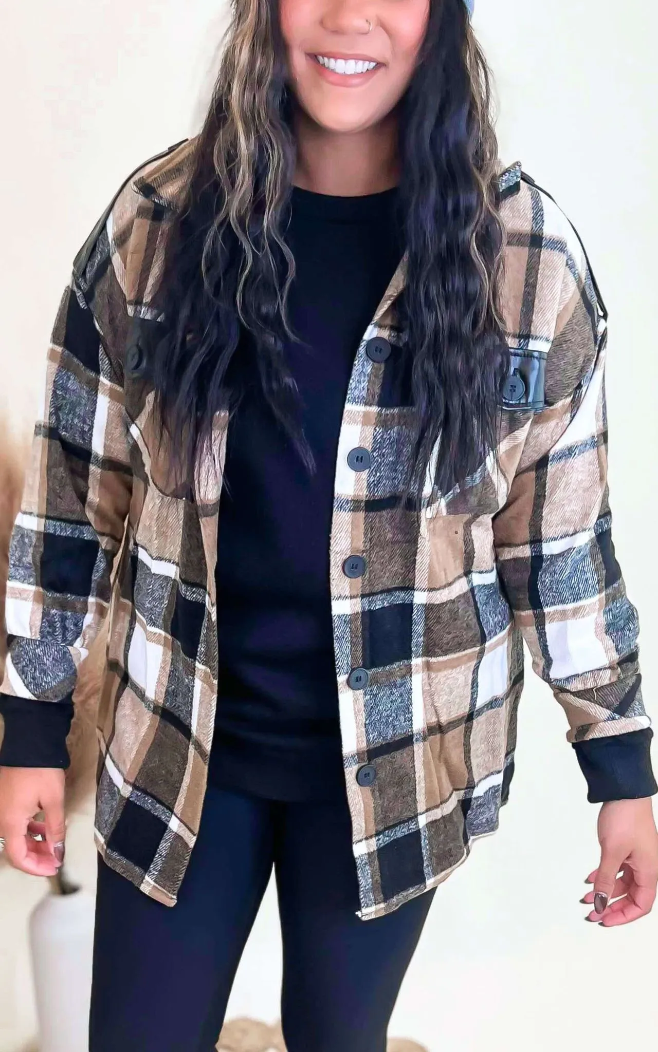 Rustic Retreat Plaid Shacket** - Final Sale
