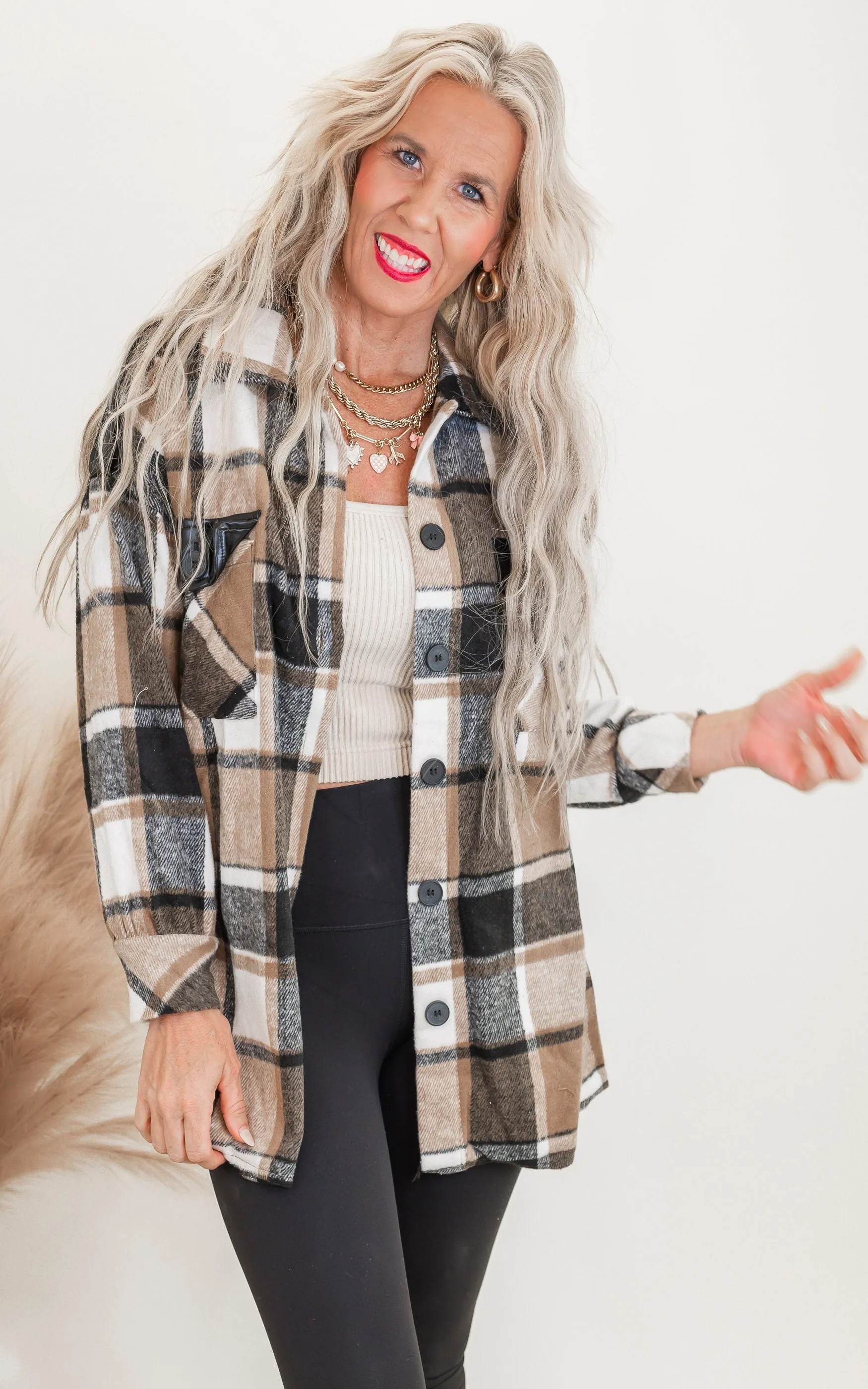 Rustic Retreat Plaid Shacket** - Final Sale