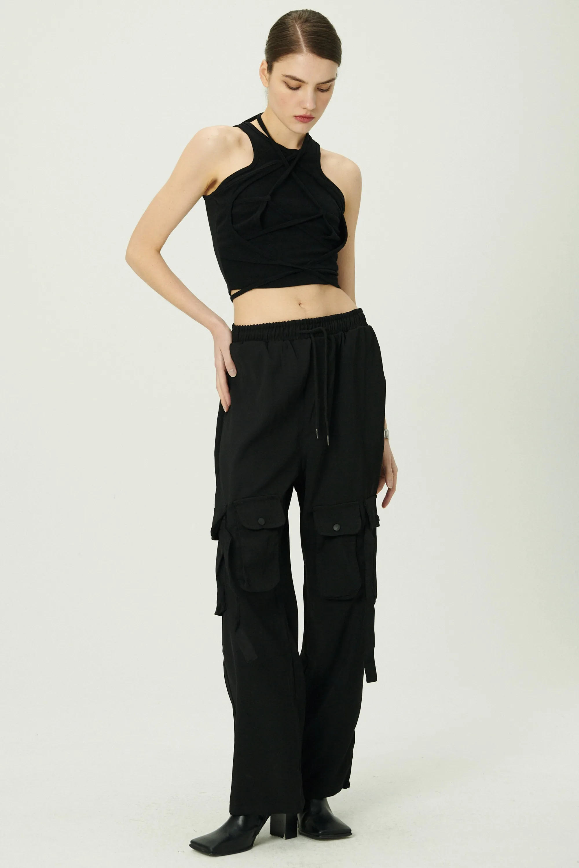 Sandra Drawstring Utility Cargo Pants