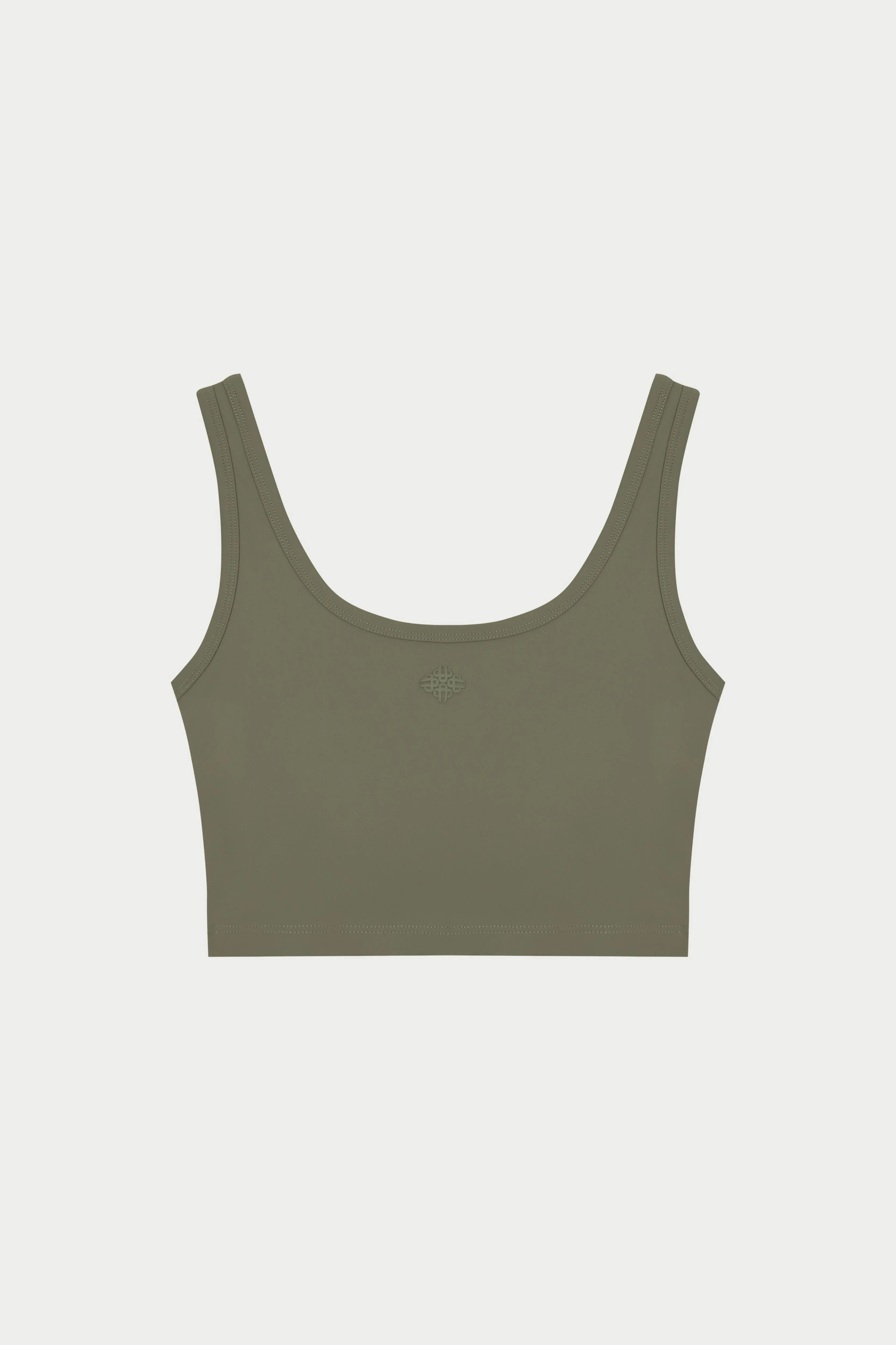 SCULPTING STRETCH EMBLEM SPORTS BRA - KHAKI