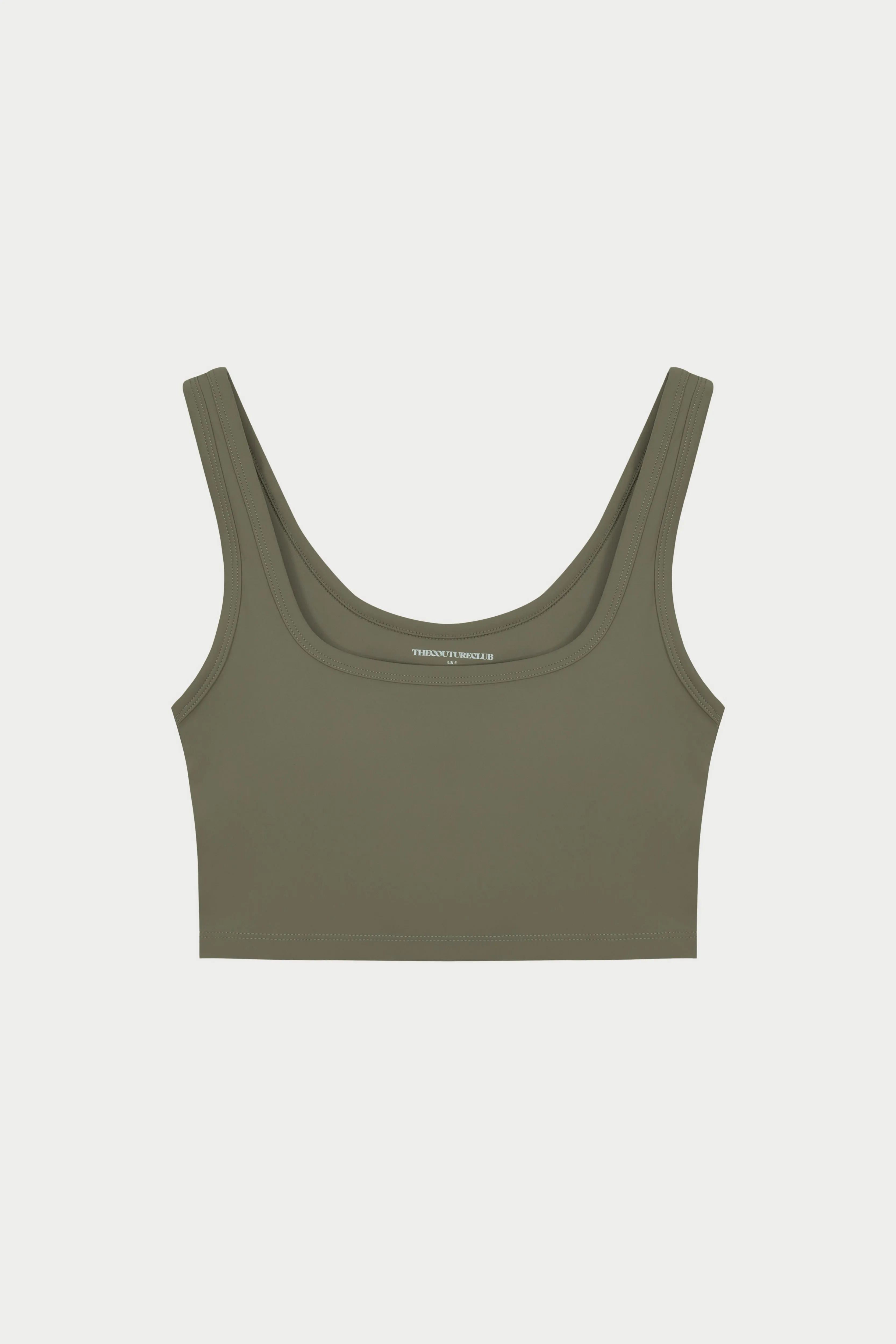 SCULPTING STRETCH EMBLEM SPORTS BRA - KHAKI