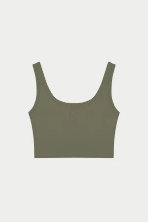 SCULPTING STRETCH EMBLEM SPORTS BRA - KHAKI