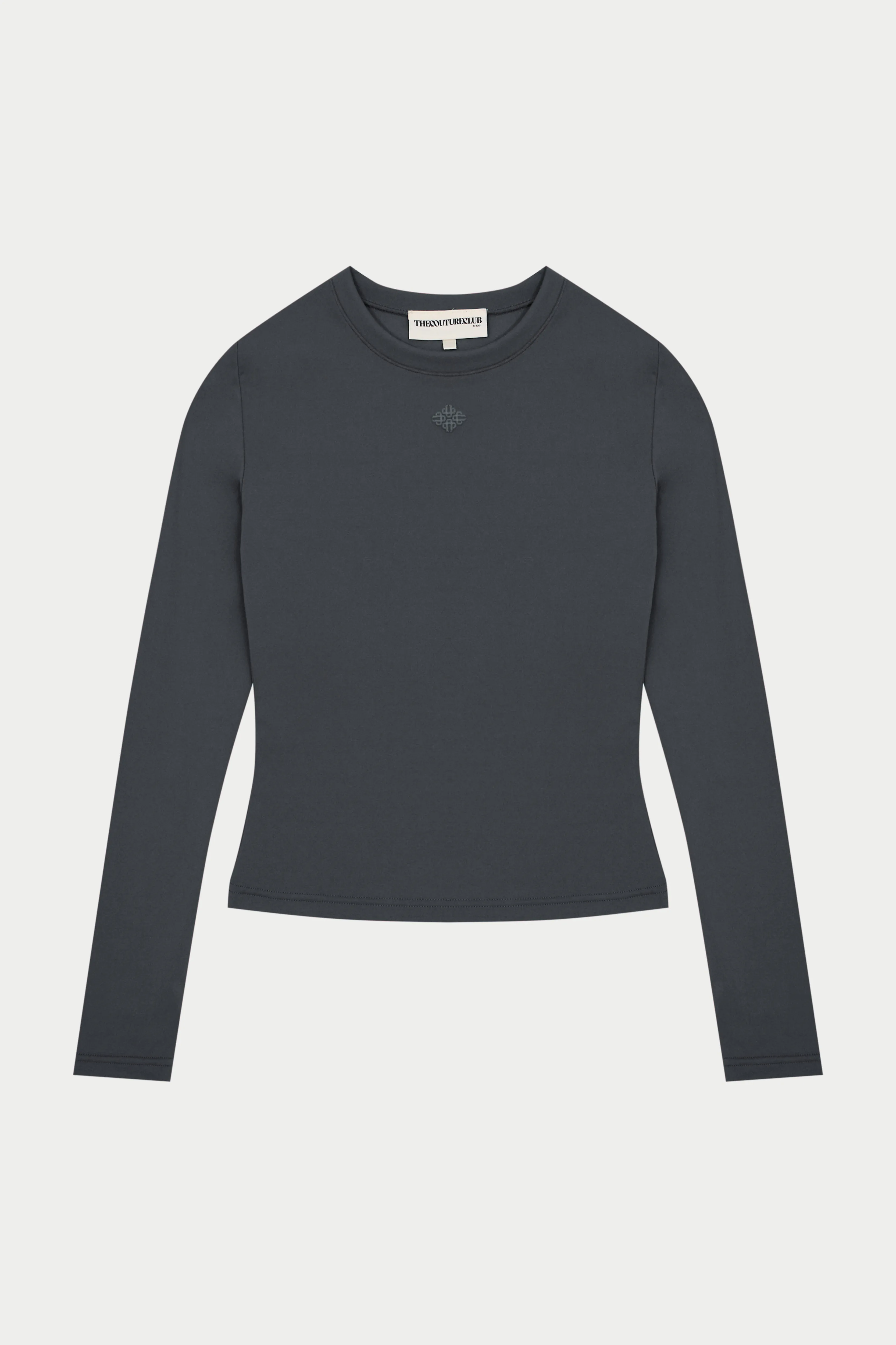 SCULPTING STRETCH LONG SLEEVE TOP - MIDNIGHT GREY