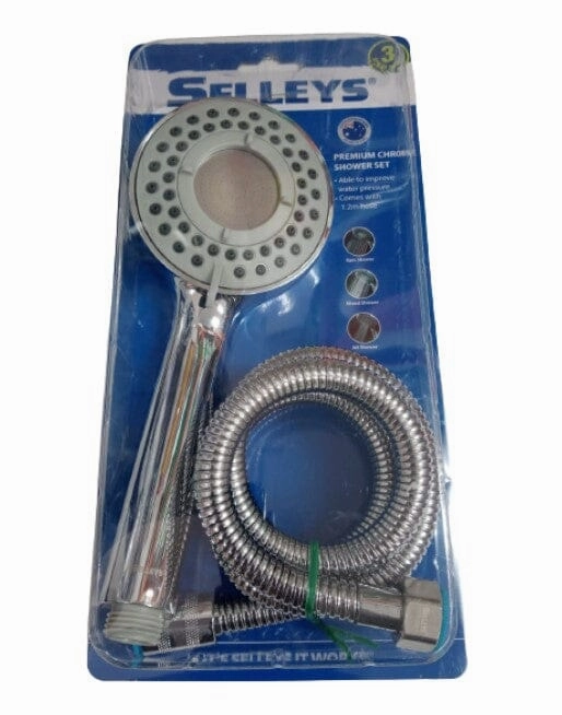 Selleys Premium Chrome Shower Head/Set (3 Function) | Model : SEY-S6008