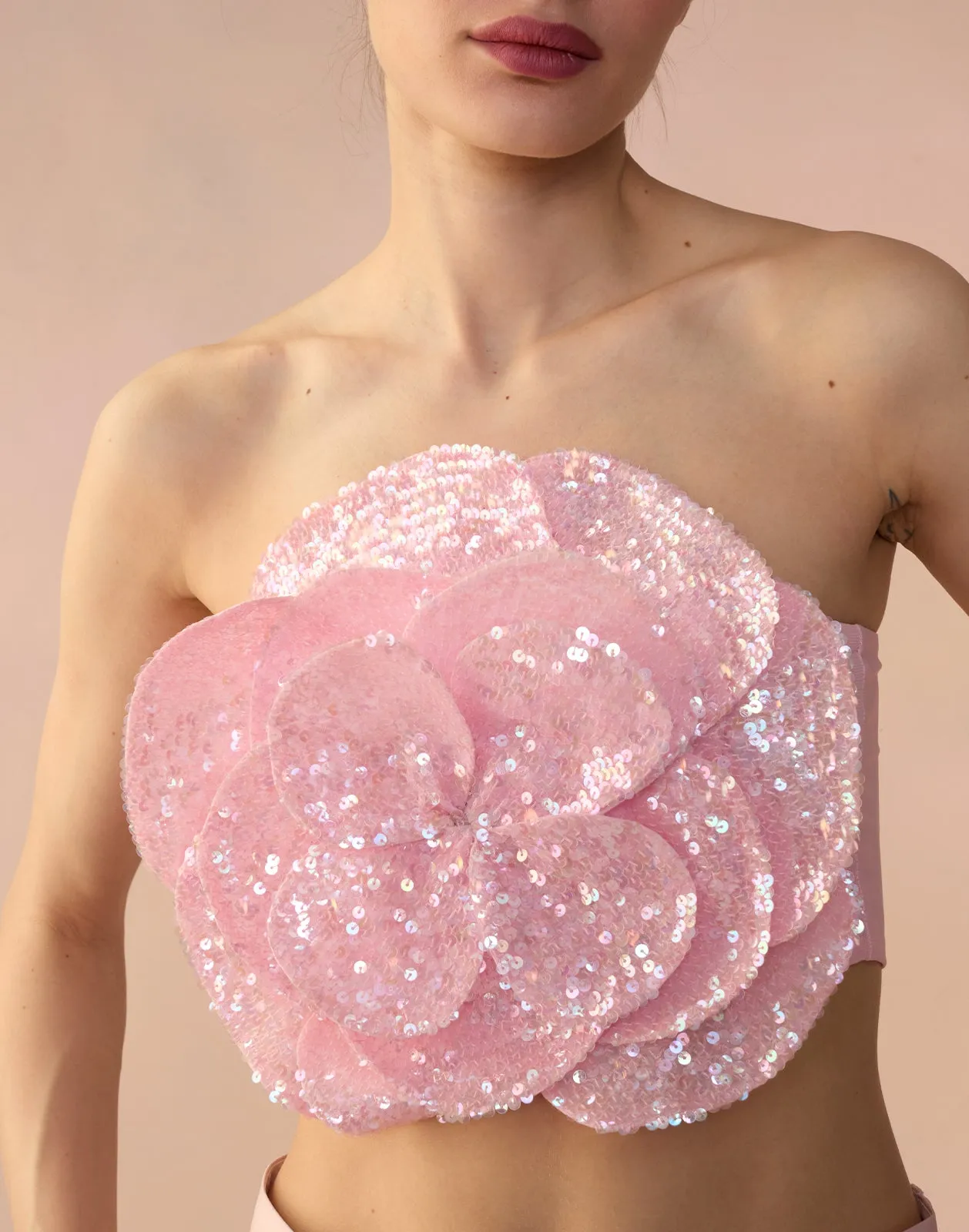 Sequin Flower Bandeau